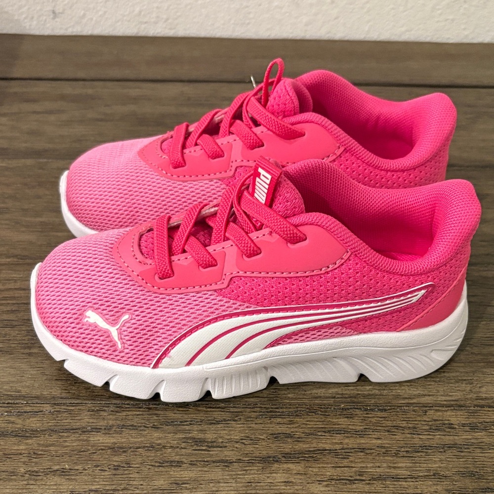 NEW [Puma] FlexFocus Athletic Casual Sneakers Pink/White Youth Kids Girls Sz 10 - Picture 5 of 12
